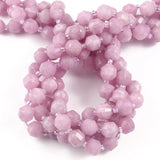 Natural Angelite Stone Faceted Sharp Column Beads 15''
