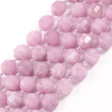 Natural Angelite Stone Faceted Sharp Column Beads 15''