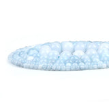 Angelite Stone Bicolor Smooth Round Spacer Bead 15''Strand