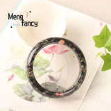 Anshan Jade Plum Blossom Bracelet Retro Charms Fine Jewelry for Women