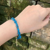 Natural Apatite Bracelet Stone Beads Healing Women Jewelry