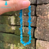 Natural Apatite Bracelet Stone Beads Healing Women Jewelry