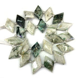 Apatite Malachite Sodalite Stone Beads 15'' Rhombus Square DIY Loose Beads