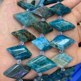 Apatite Malachite Sodalite Beads 15'' Rhombus Square