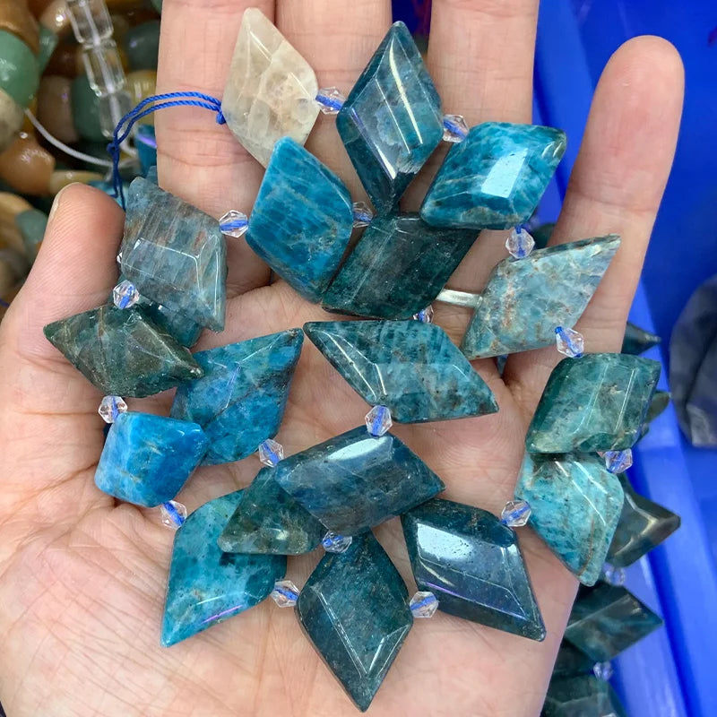 Apatite Malachite Sodalite Beads 15'' Rhombus Square