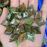 Apatite Malachite Sodalite Beads 15'' Rhombus Square