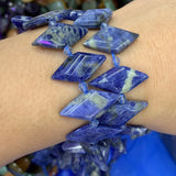Apatite Malachite Sodalite Stone Beads 15'' Rhombus Square DIY Loose Beads