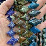 Apatite Malachite Sodalite Beads 15'' Rhombus Square