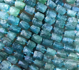 Apatite Ore Stone Bead for Jewelry Making Irregular Column Shape
