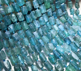 Apatite Ore Stone Bead for Jewelry Making Irregular Column Shape