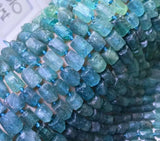 Apatite Ore Stone Bead for Jewelry Making Irregular Column Shape