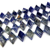 Apatite Sodalite Phoenix Stone Beads 15'' Rhombus Square DIY Loose Beads
