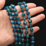 Apatite Stone Beads Roundle Faceted Loose Spacer Beads 8mm