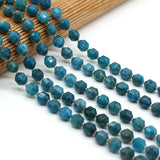Apatite Stone Beads Roundle Faceted Loose Spacer Beads 8mm
