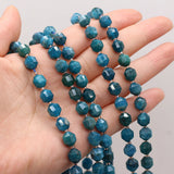 Apatite Stone Beads Roundle Faceted Loose Spacer Beads 8mm