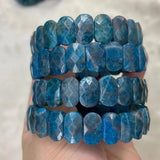 Apatite Stone Beads Bracelet - Natural Gemstone Bangle Jewelry