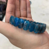 Apatite Stone Beads Bracelet - Natural Gemstone Bangle Jewelry