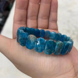 Apatite Stone Beads Bracelet Gemstone Bangle