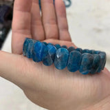 Apatite Stone Beads Bracelet Natural Gemstone Bangle Charming Jewelry