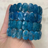 Apatite Stone Beads Bracelet Gemstone Bangle