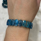 Apatite Stone Beads Bracelet Natural Gemstone Bangle Charming Jewelry