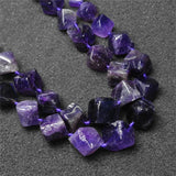 Cube Purple Amethysts Beads For Jewelry Making 15''