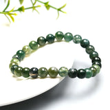 Green Aqua Grass Agate Stone Bracelet Beads Couples Charms Jewelry