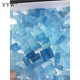 Aquamarine Beads Cylinder Pendant Necklace Bracelet Accessories