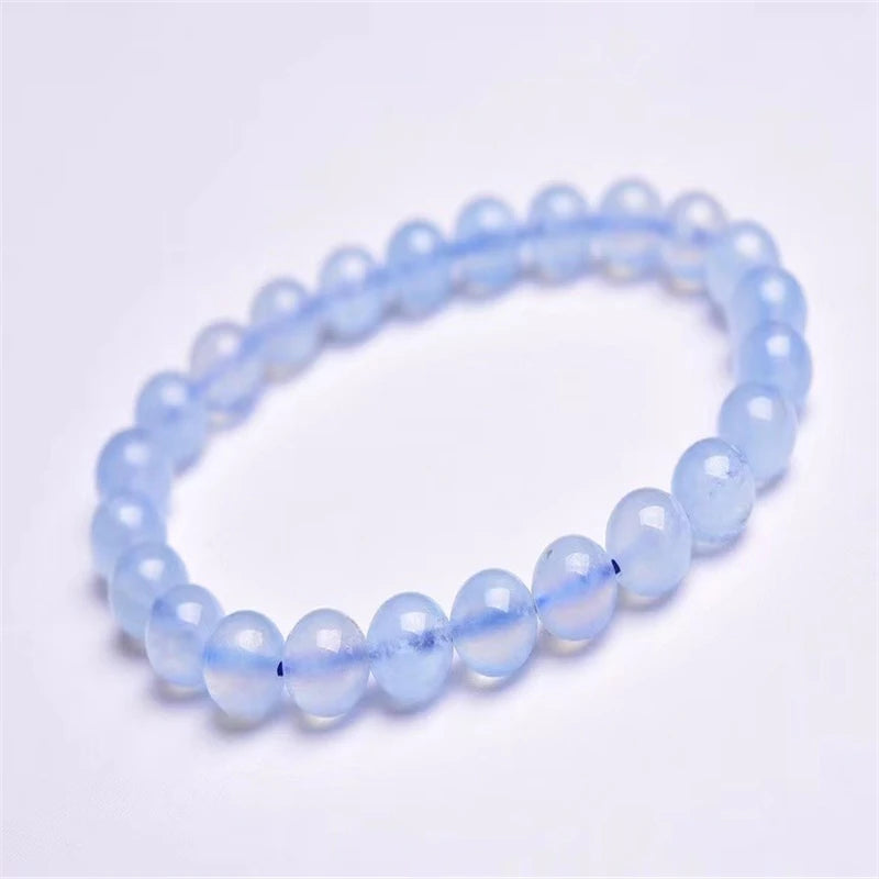 Aquamarine Bracelet Women Crystal Gem Fine Jewelry