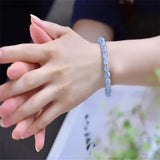 Aquamarine Bracelet Women Crystal Gem Fine Jewelry