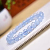 Aquamarine Bracelet Women Crystal Gem Fine Jewelry