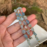 Natural Aquamarine Bracelet Beads Gemstone Jewelry Bracelets