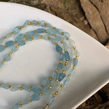 Natural Aquamarine Bracelet Beads Gemstone Jewelry Bracelets