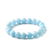 Aquamarine Bracelet 6 8 10mm Beads for Men Women