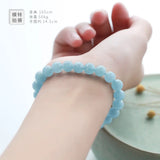 Aquamarine Bracelet 6 8 10mm Beads for Men Women