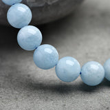 Aquamarine Crystal Bracelet 6-10mm Beads