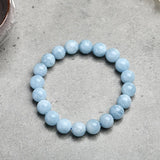 Aquamarine Crystal Bracelet 6-10mm Beads