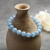 Aquamarine Crystal Bracelet 6-10mm Beads