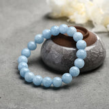 Aquamarine Crystal Bracelet 6-10mm Beads