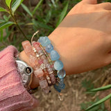 Aquamarine Bracelet Stone Jewelry for Women Crystals Brazil Chip
