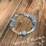 Aquamarine Bracelet Stone Irregular Jewelry
