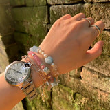 Aquamarine Bracelet Stone Irregular Jewelry