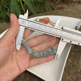 Natural Aquamarine Crystal Bracelet Bangle Lucky Charm Jewelry Gem