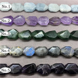 Aquamarine Light Amethyst Labradorite Strawberry Geometric Beads