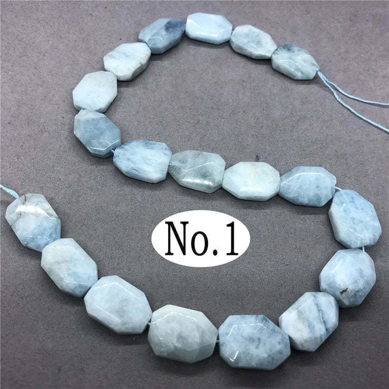 Aquamarine Light Amethyst Labradorite Strawberry Geometric Beads