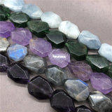 Aquamarine Light Amethyst Labradorite Strawberry Geometric Beads