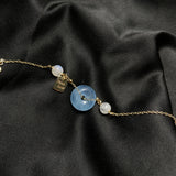Aquamarine Donut Bracelet 14K Crystal Fine Jewelry