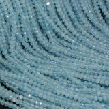 Aquamarine Faceted Rondelle Beads 3.8mm - 2.5mm Thickness
