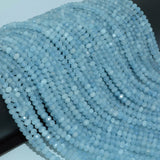 Aquamarine Faceted Rondelle Beads 3x4mm