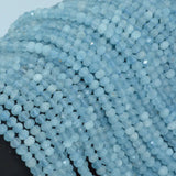 Aquamarine Faceted Rondelle Beads 3x4mm
